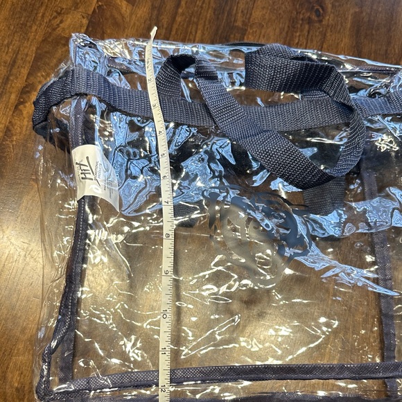 Clear Chicago Bears Stadium Tote Bag with Blue Straps - Picture 2 of 5